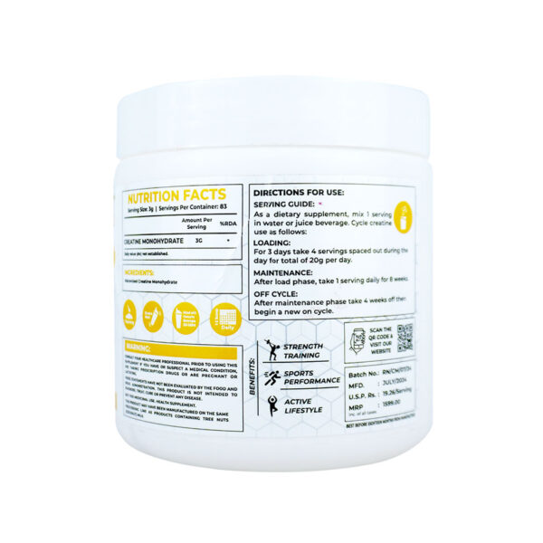 R 100 Nutrition | Creatine Micronized Monohydrate | 250g | Unflavored | Lab Tested | 100% Pure - Image 3