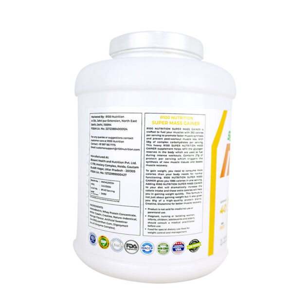 R 100 Nutrition | Super Mass Gainer | 2kg | Mango Flavored | Lab Tested | 100% Pure - Image 4