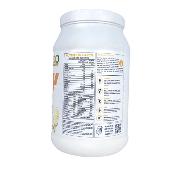 R100 Nutrition 100% Pure Whey Protein | 1Kg | Mango Flavored - Image 4